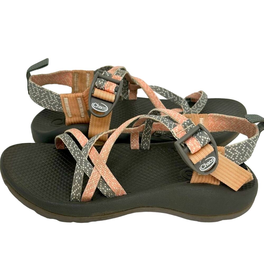 Chaco Kids Hiking Outdoor Water Everyday Sandals - PEACH PINK GRAY